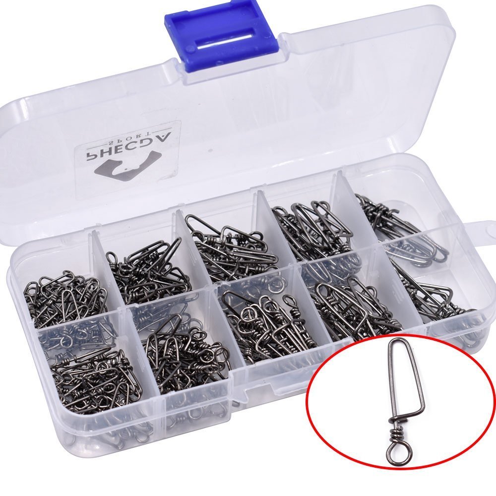 180 PCS/Box Stainless Steel Coastlock Snaps Kit Fishing Tackle Accessories(180pcs Coastlock Snaps (0#~4#))