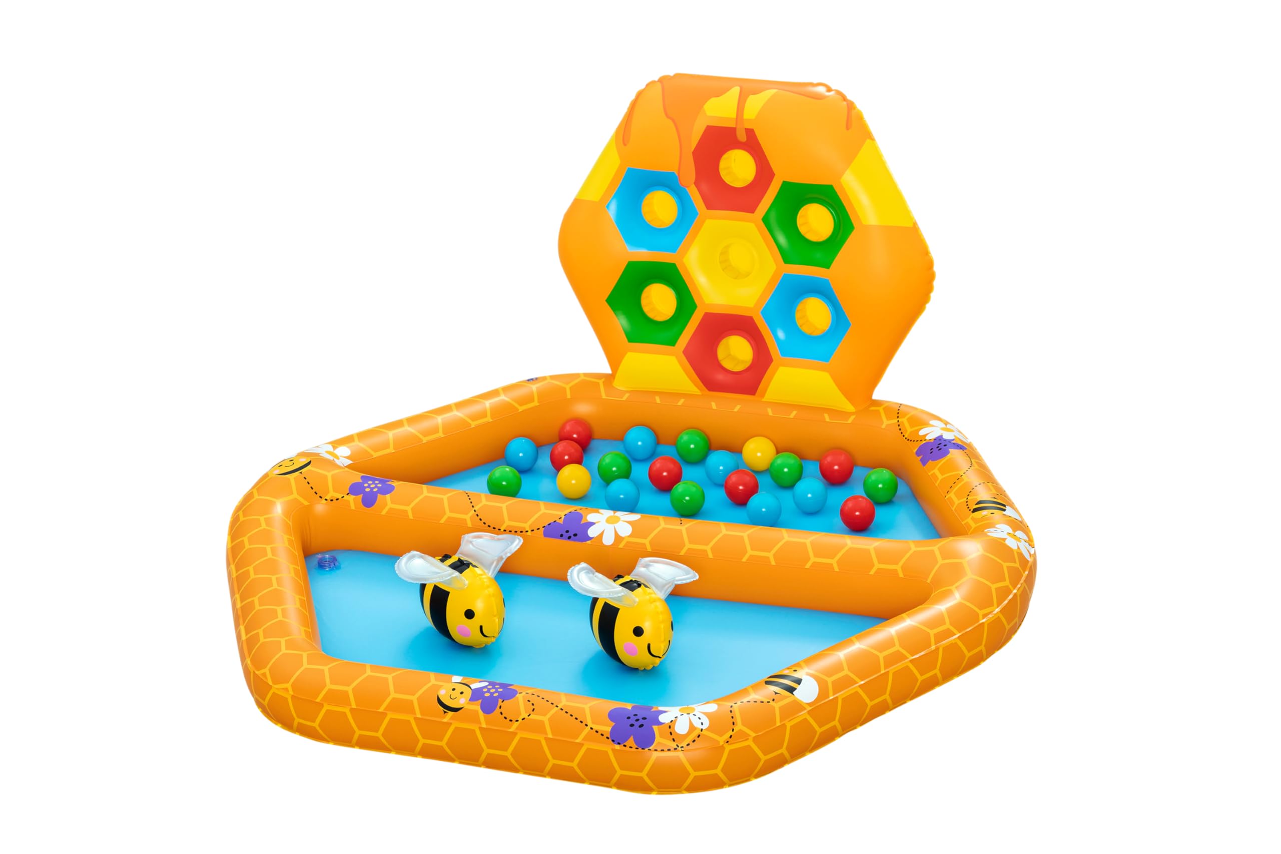 Bestway | Lil' BeehiveInflatable Baby Pool & Ball Pit Combo, Summer Outdoor Paddling Pool