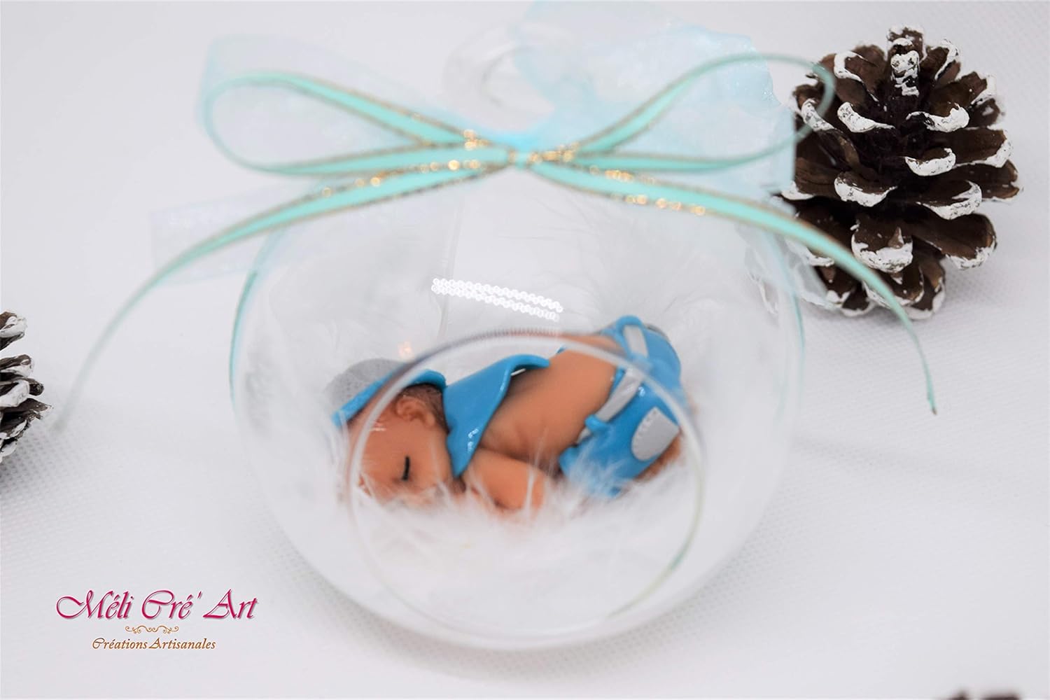 Boule De Noel Suspension Pour Sapin Ornement Bebe Enfant Mon Premier Noel Amazon Fr Handmade