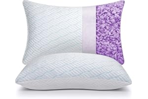 WISHSMILE Cooling Pillows Queen Size Set of 2, Memory Foam Pillows with Zipper, Adjustable Firmness for Sleeping Cool Cold Pillow to Hot, Side, Back and Stomach Sleepers, 2 Pack, 20x30