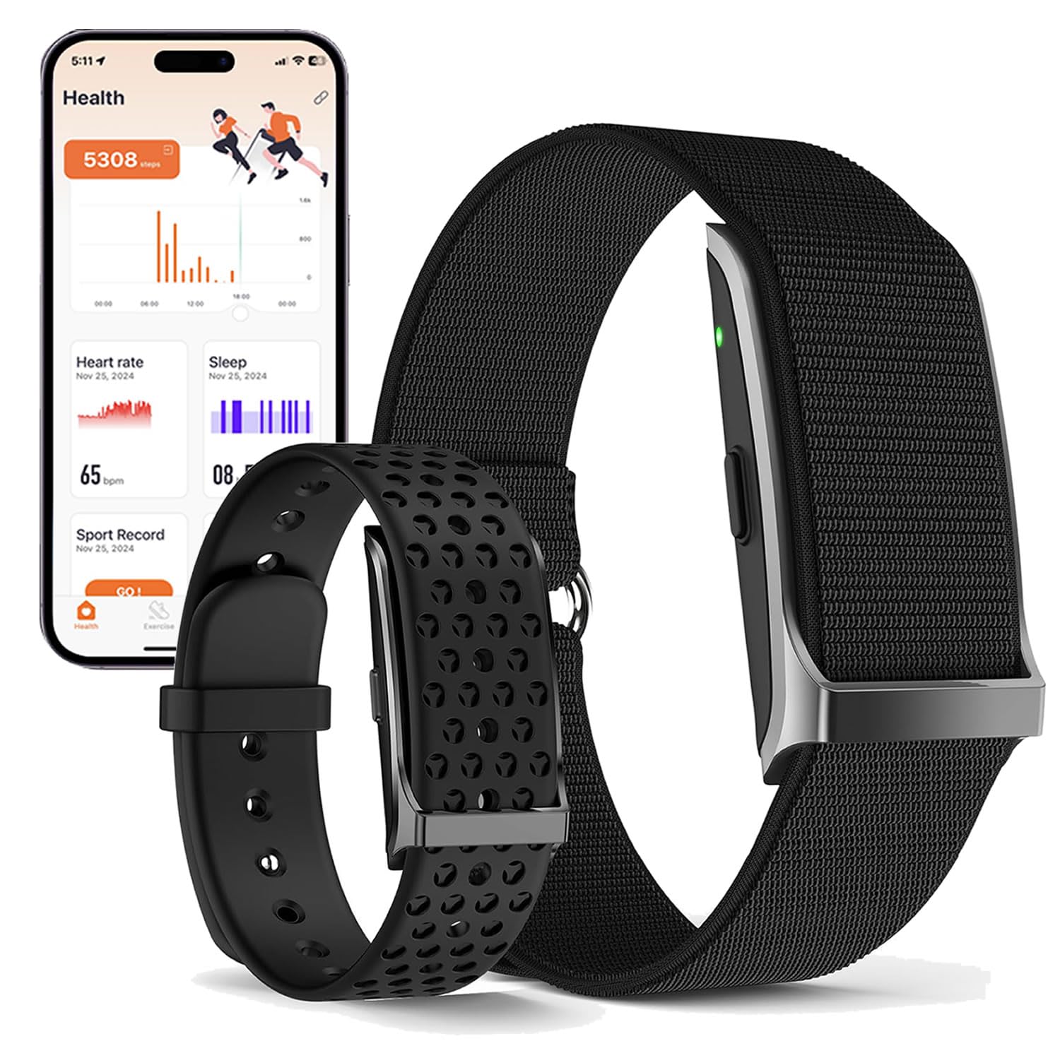 Photo 1 of Health Smart Bracelet, Activity & Fitness Trackers/SpO2/ Heart Rate / Blood Pressure/ Sleep Stress/IP68 Waterproof for120 Sport Modes,Automatic Monitoring Wearable Fitness Tracker Comes With Free App