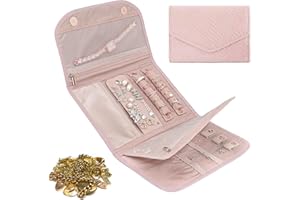 Jewellery Organizer Roll, Foldable Jewelry Case Portable Jewellery Bag For Journey-Rings, Jewellery Organiser Bag For Women G