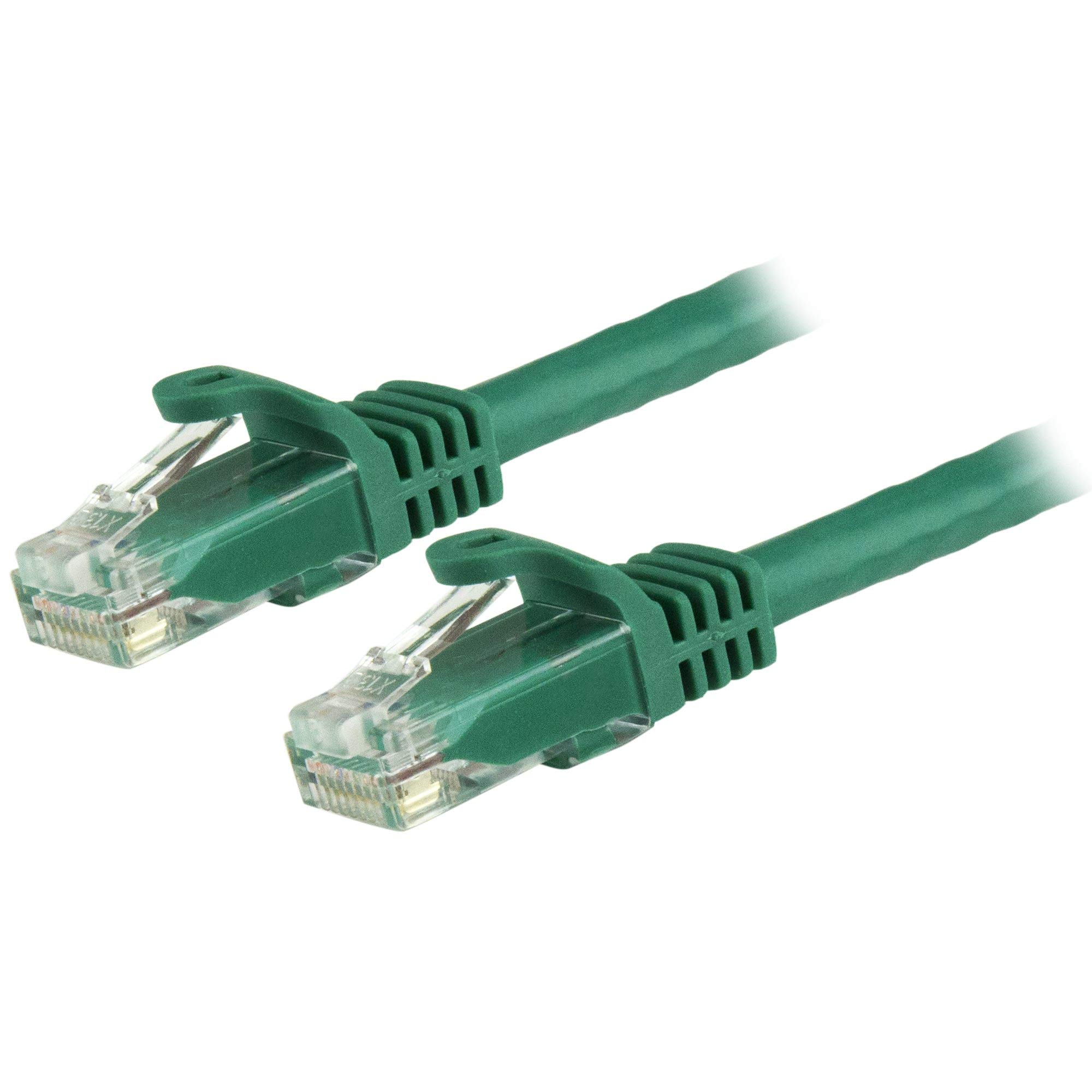 StarTech.com 5m CAT6 Ethernet Cable - Green CAT 6 Gigabit Ethernet Wire -650MHz 100W PoE++ RJ45 UTP Category 6 Network/Patch Cord Snagless w/Strain Relief Fluke Tested UL/TIA Certified (N6PATC5MGN)