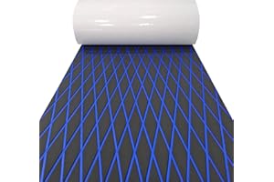 LSS laidi Boat Flooring Eva Foam Decking Marine Non-Slip Self-Adhesive Flooring for Motorboat Fishing Boat RV Yacht Kayak Swimming Pool 110.2''/102.3''/94.5''/86.6''/59''/X37.4''