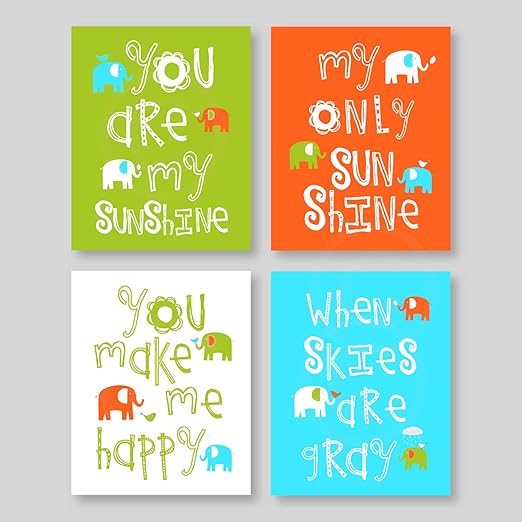 Amazon.de: Caden Lane Wanddekoration mit Elefantenmotiv und Aufschrift