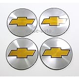 Armertek OCV88 4X Chevy Silverado Avalanche Suburban 1500 2500 Wheel Center Hub Caps Rim Alloy Dust Stickers Logo (Only Emble