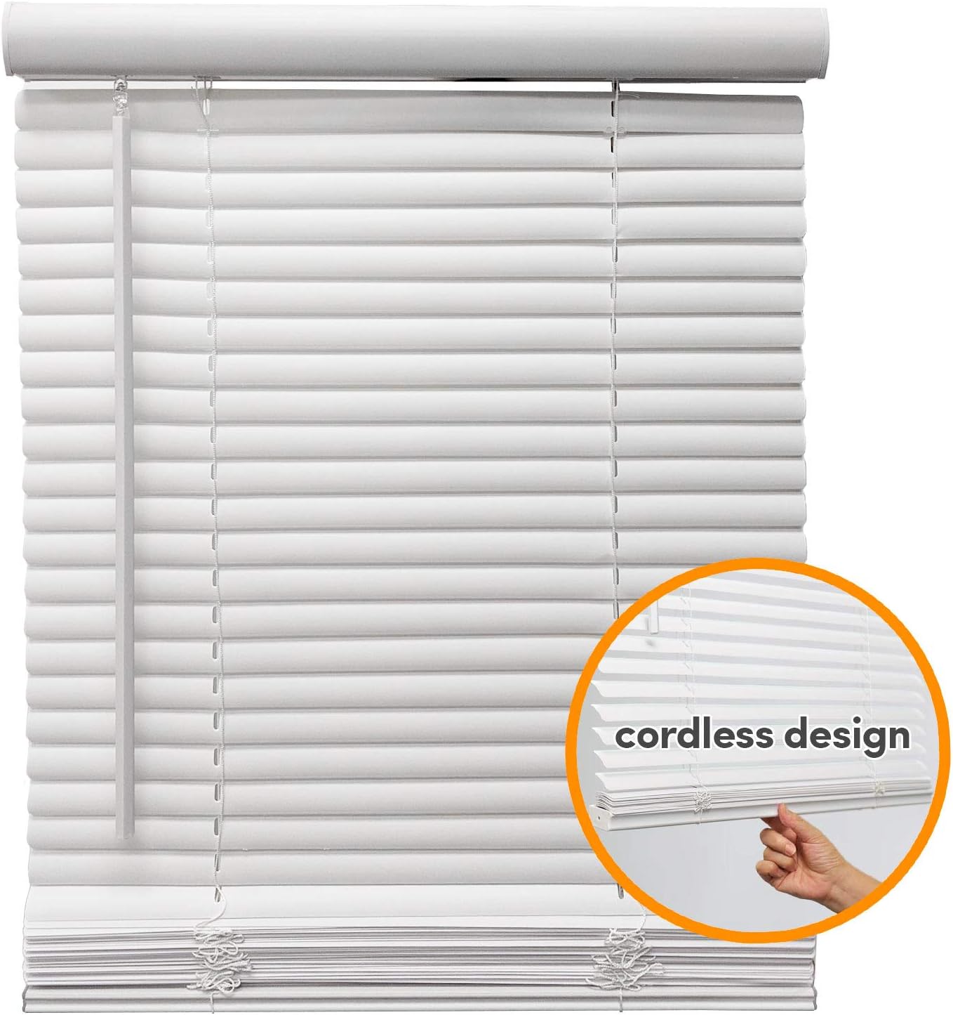 55 W x 64 H Window Blinds 1 Slat PVC Vinyl Horizontal Privacy