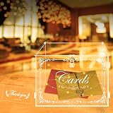 Benjia Acrylic Wedding Card Box Clear with Lock and Slot 28x22x23cm view 3