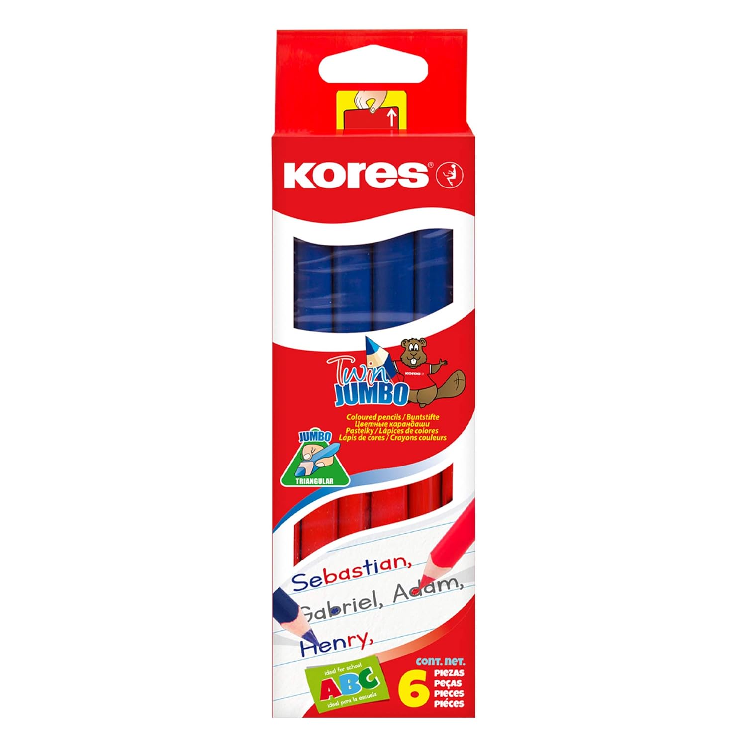 Kores Buntstift Twin Jumbo 3 Kant 3 Mm 6 Stxfcck Blau Rot Amazon De Burobedarf Schreibwaren