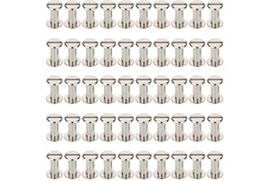 TENG LANG 50Sets Screw Post Metal Chicago Screws Binding Screw Leather Screw Nail Rivet Button Solid Belt Tack Screw (Silvery, 3/8 Inch)