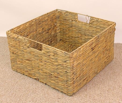 For Shelf Or Cupboard Storage Basket Water Hyacinth 40 X 40 Cm Height 22 Cm Amazon Co Uk Kitchen Home Korb 40 X 40
