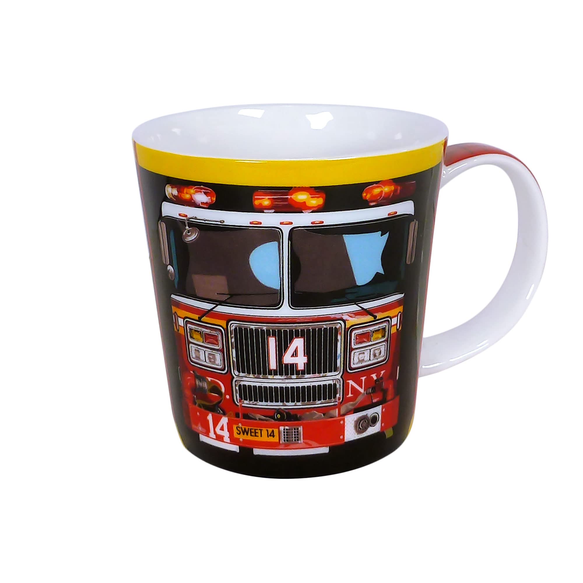 New York Fire Department Mug by Leslie Gerry - Fire Engine Cup FDNY
