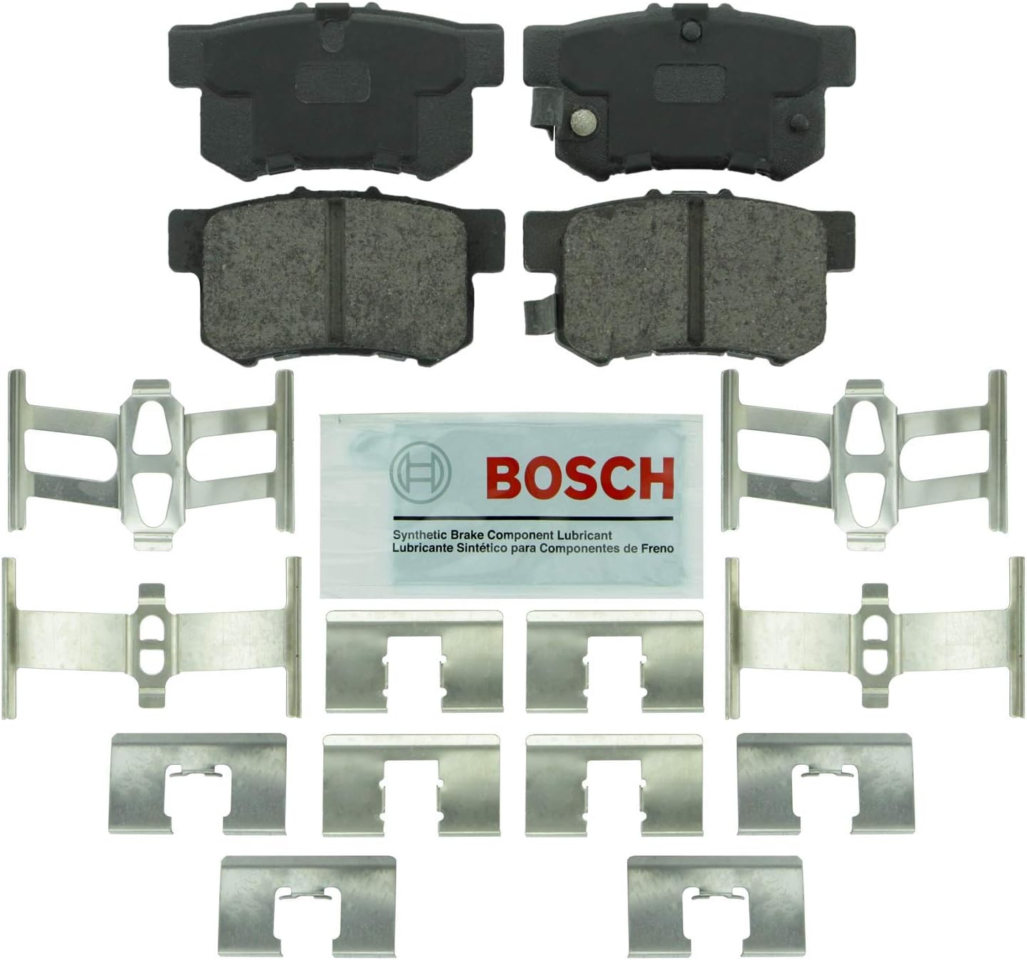 Amazon Com Bosch Be537h Blue Disc Brake Pad Set With Hardware For