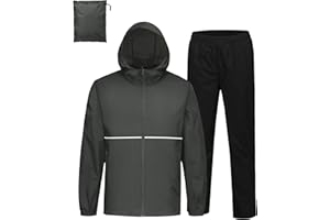 SWISSWELL Rain Suit Waterproof Jacket and Pants 2 Pieces Men Women Rain Gear Breathable Lightweight Packable