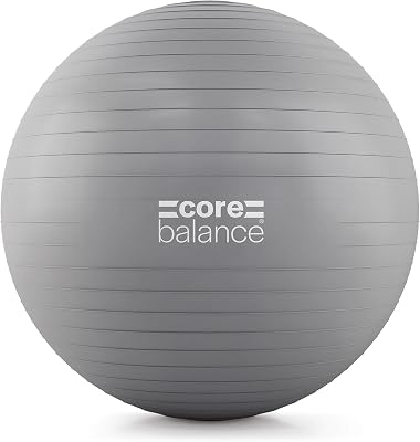 Ballon de Gym Anti-éclatement, Gris, 55 cm