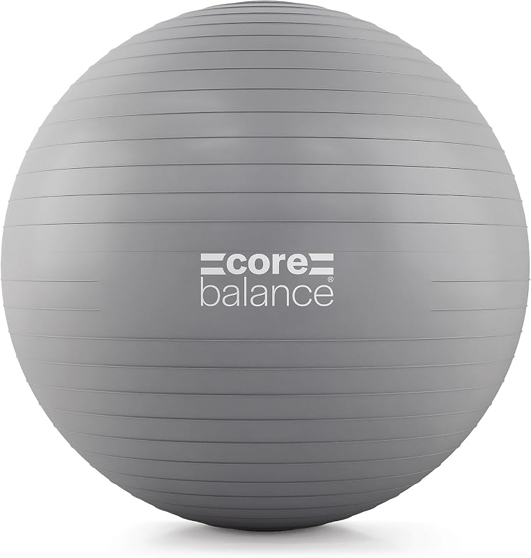 Ballon de Gym Anti-éclatement, Gris, 55 cm