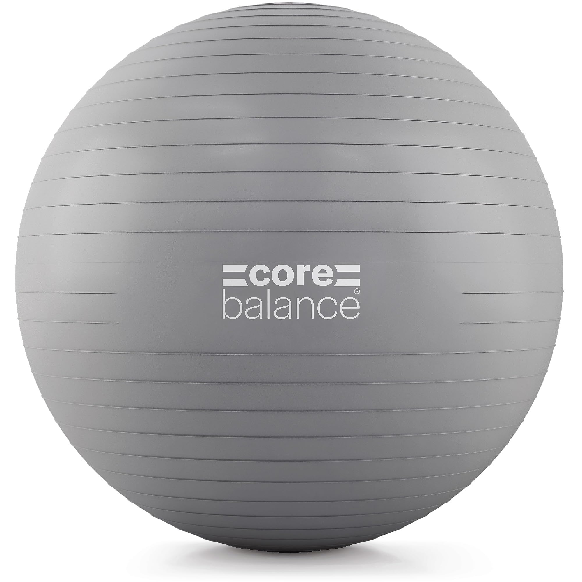 Core Balance Anti Burst Gym Ball, 45-85cm With Hand Pump (55cm, Grey)