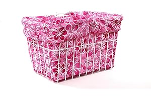 Cruiser Candy Bicycle Basket Liner Tote,Beach Cruiser Basket Cover, EBike Front Wire Or Wicker Bike Basket Fits Up to 15x12x10, Yoga Gym Beach Bag. Weatherproof Bike Bag