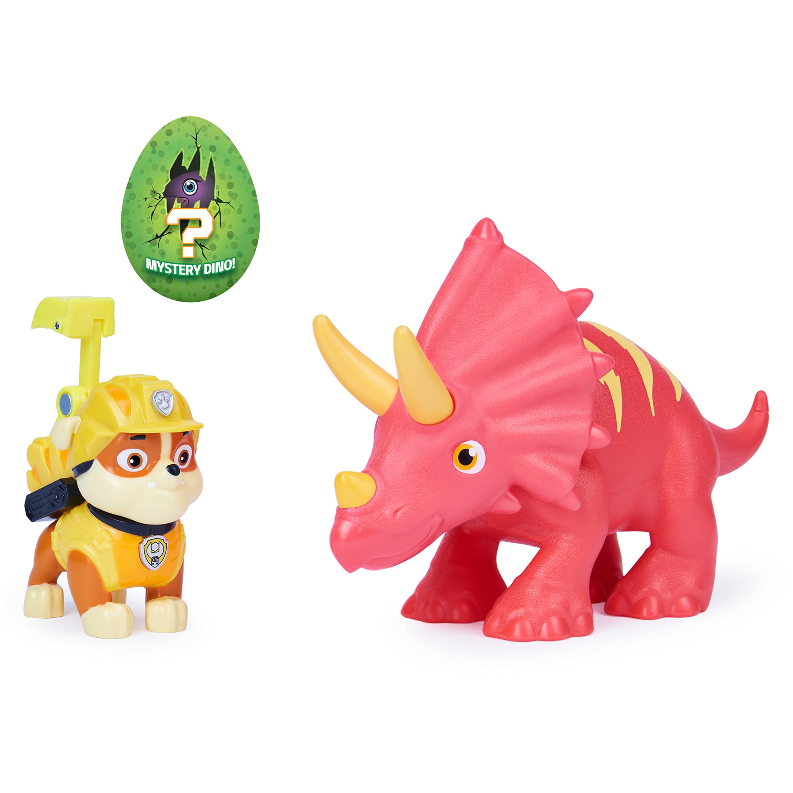 Paw Patrol, Dino Rescue Rubble and Dinosaur Action Figure Set, for Kids Aged 3 and Up