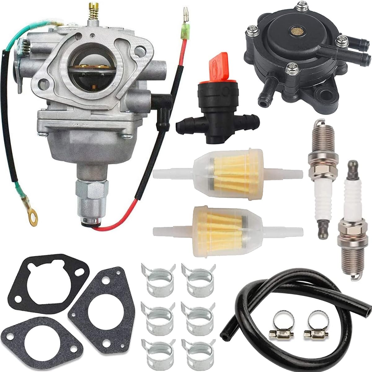 Qiuwanzia SV830 Carburetor Kit for Kohler SV740 SV735 SV730 SV725 23HP 26HP 27HP 24HP 25HP Engines Lawn Tractor Mower Toro 32-853-04 32 853 12-S 32-853-08 32-853-06 with Fuel Pump