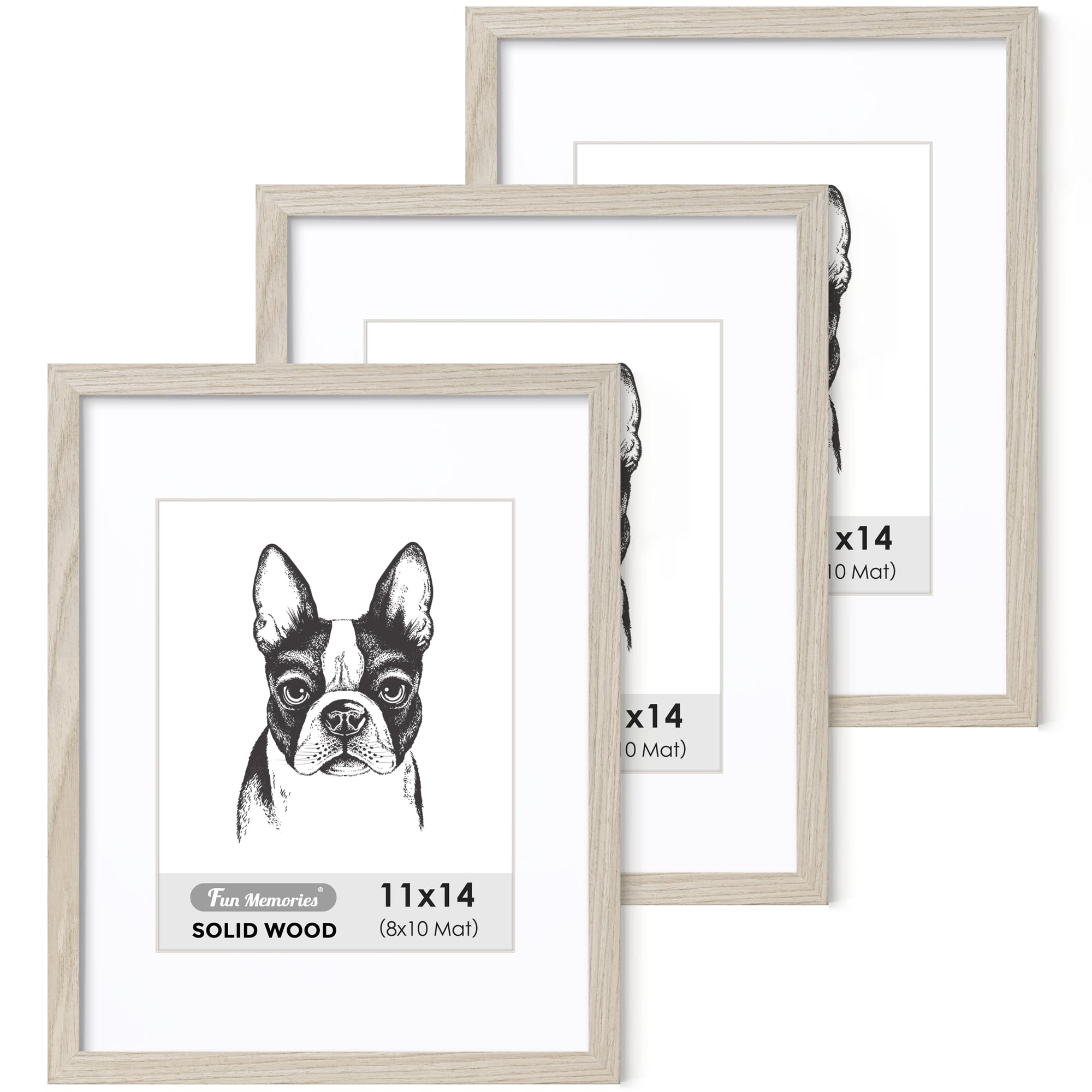 Photo 1 of 11x14 Picture Frame, 11 x 14 Wood Frame Photo Frame, Display Photos 8x10 with Mat or 11x14 Without Mat, 11"x14" Rustic Picture Frame, 11 by14 Frame Wood for Wall Mounted