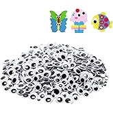 ZZYI 1100pcs Googly Eyes Self Adhesive, for Craft Sticker Wiggle Eyes Multi Sizes 6mm 7mm 8mm 10mm 12mm 15mm for DIY