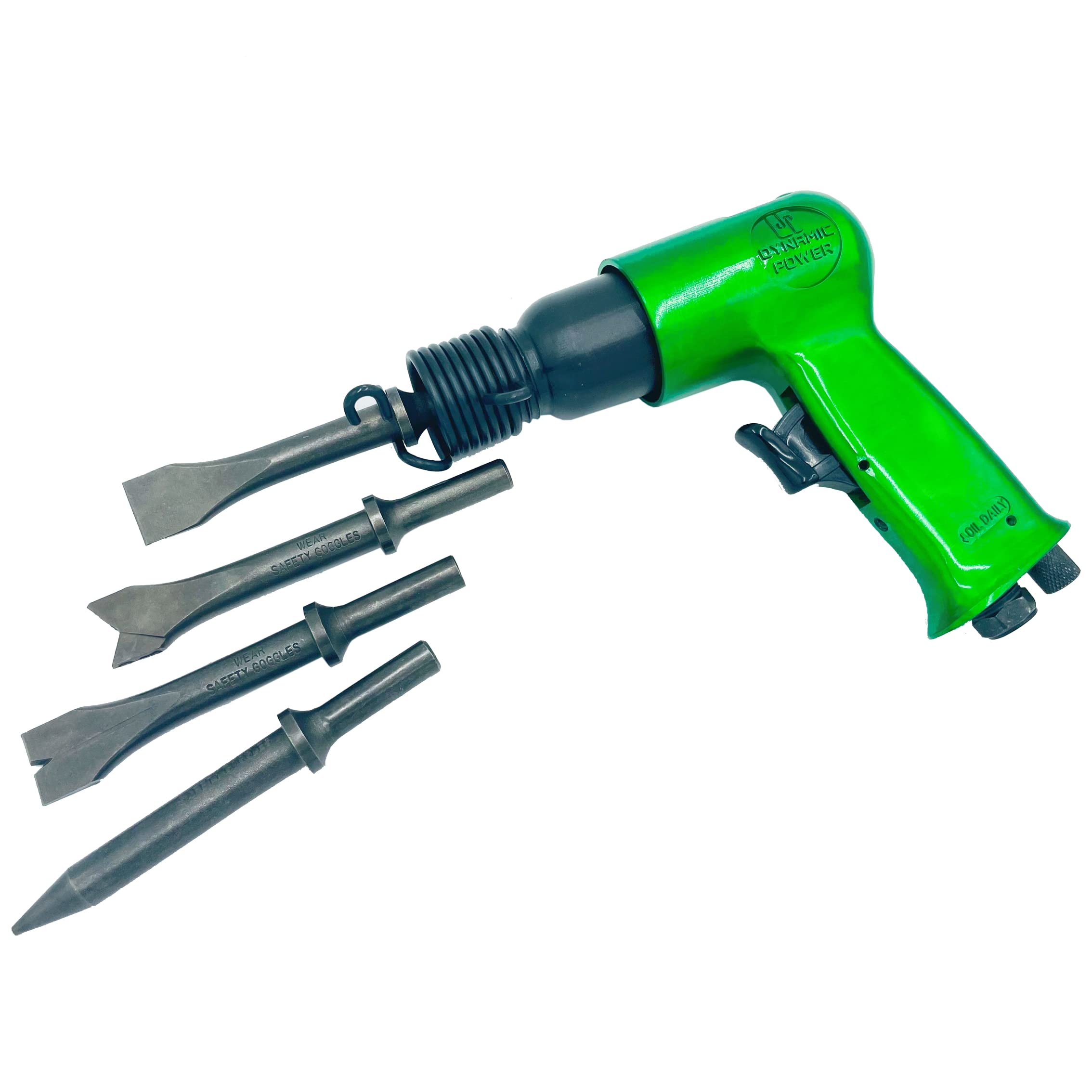 DYNAMIC POWER Short Barrel Air Hammer Kit with 4-Chisels, Alloyed steel ...