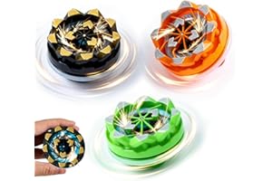 LOPUY 3-Pack Sparking Battle Spinning Tops, Bey-Style Light Up Gyro with Sparkler Effect, Sensory Fidget & Anxiety Relief Toys, Classroom Prizes, Stocking Stuffers, Party Favors Gifts for Boys Girls Ages 6+