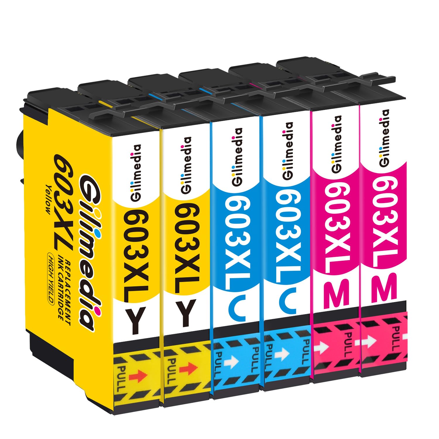 603XL Ink Cartridges Multipack Replacement for Epson 603 XL for Expression Home XP-4100 XP-2100 XP-3100 XP-2105 XP-3105 Workforce WF-2810 WF-2830 WF-2835 WF-2850 Printer (2 Cyan, 2 Magenta, 2 Yellow)