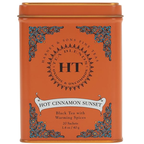 HARNEY & SONS CAFFEINATED HOT CINNAMON SUNSET BLACK...
