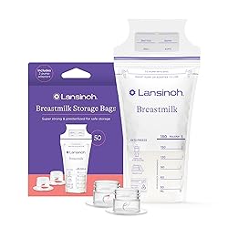 Lansinoh Breastmilk Storage Bags, 50 Count with 2