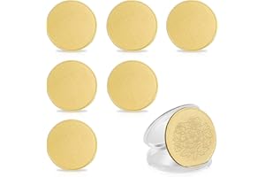 RAINTEAM 6Pcs Laser Engraving Blanks Brass Coin Custom Challenge Coin Blanks Metal Engraving Blank Coins 40mm for DIY Commemorative Collection(Thickness 2.2mm)
