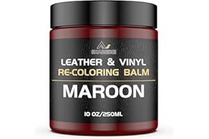 SHABEIBEI Leather Recoloring Balm,10oz Leather Color Restorer Leather Repair Kit for Furniture Car Leather Scratch Remover, Maroon Leather Color Restorer for Couches,Leather Dye Paint for Faded