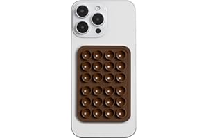SUCKY Silicone Suction Phone Case Adhesive Mount - Anti-Slip Holder, Hands-Free Fidget Toy, Phone Accessory for iPhone and Android - Sticky Grip for Selfies, Videos, and Tiktok - Mocha Brown