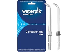Waterpik Genuine Precision Tips Replacement for Water Flossers (Formerly Classic Jet) Refill Heads Nozzles, JT-100E, 2 Count (assorted colors)