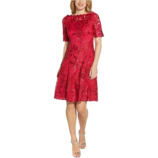 Amazon.com: Adrianna Papell Beaded Cocktail Dress with Flutter Sleeves  Black 2 : Clothing, Shoes & Jewelry