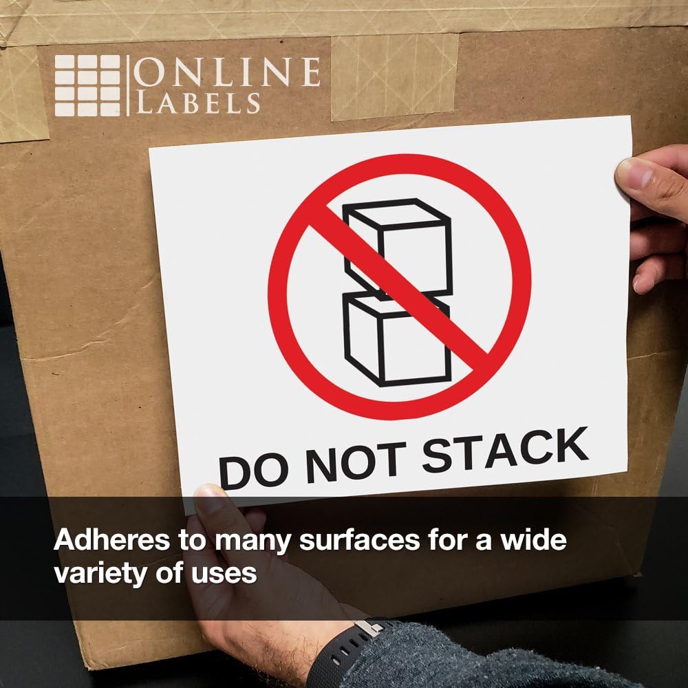 Full Sheet Labels - 8.5 x 11 - Pack 100 Sheets - Inkjet/Laser Printers - Vertical Back Slit for Easy Peeling - Online Labels : Laser Sticker Paper : Office Products