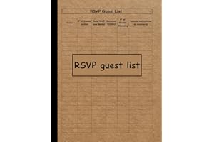 RSVP guest list: Keep track of who has responded to invitations to weddings, parties, and other events with this guest list. Includes rooms to note dates mailed and number attending.