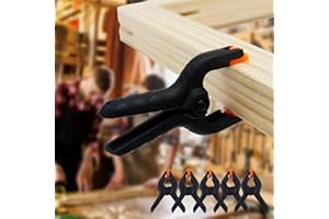 5-Pack Spring Clamps,4.5inch Heavy Duty Plastic Clips for Woodworking, Crafts, Photography, and Backdrop Stand Use