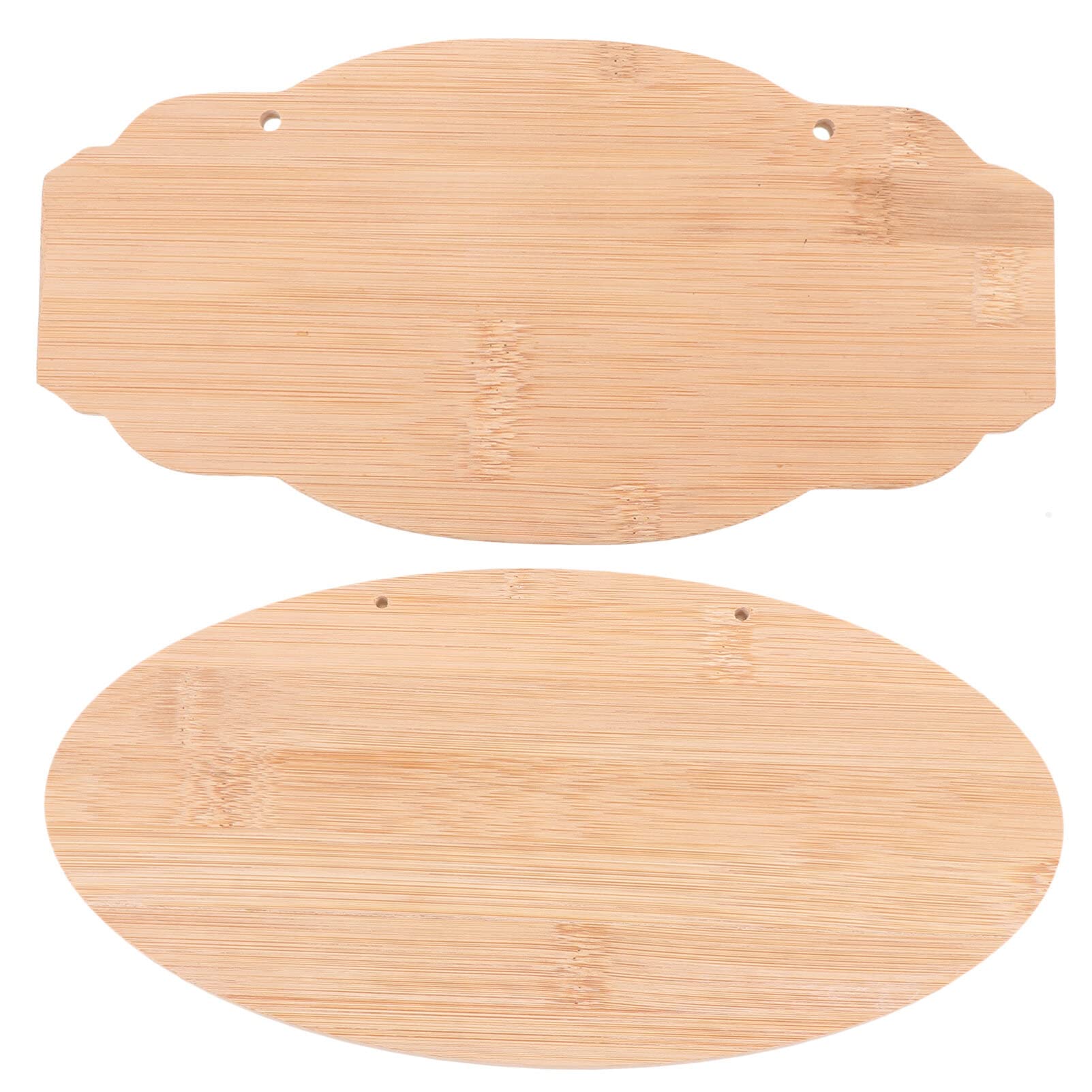 SUPVOX 2Pcs Unfinished Hanging Wood Plaques,Blank Bamboo Plaques, Boards Hanging Door Plates for Pyrography Painting Writing DIY Home Crafts Supplies