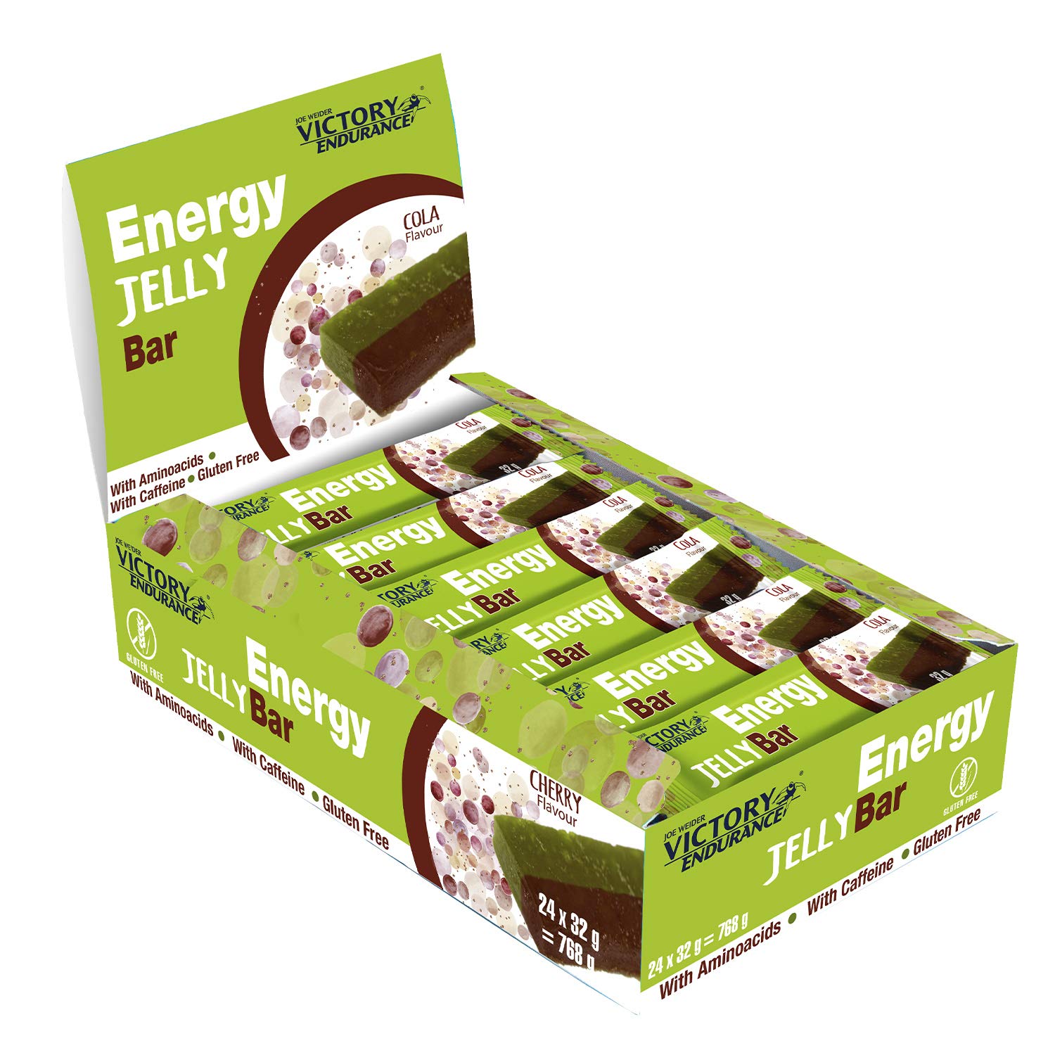 Victory Endurance Energy Jelly Bar (24x32g) Cola Flavour, with vitamins and minerals, for quick energy