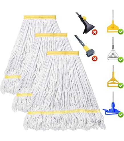 Moping Handler Flash Mop Refill KLEEN HANDLER Cotton Replacement Head (24-Pack) KH ...