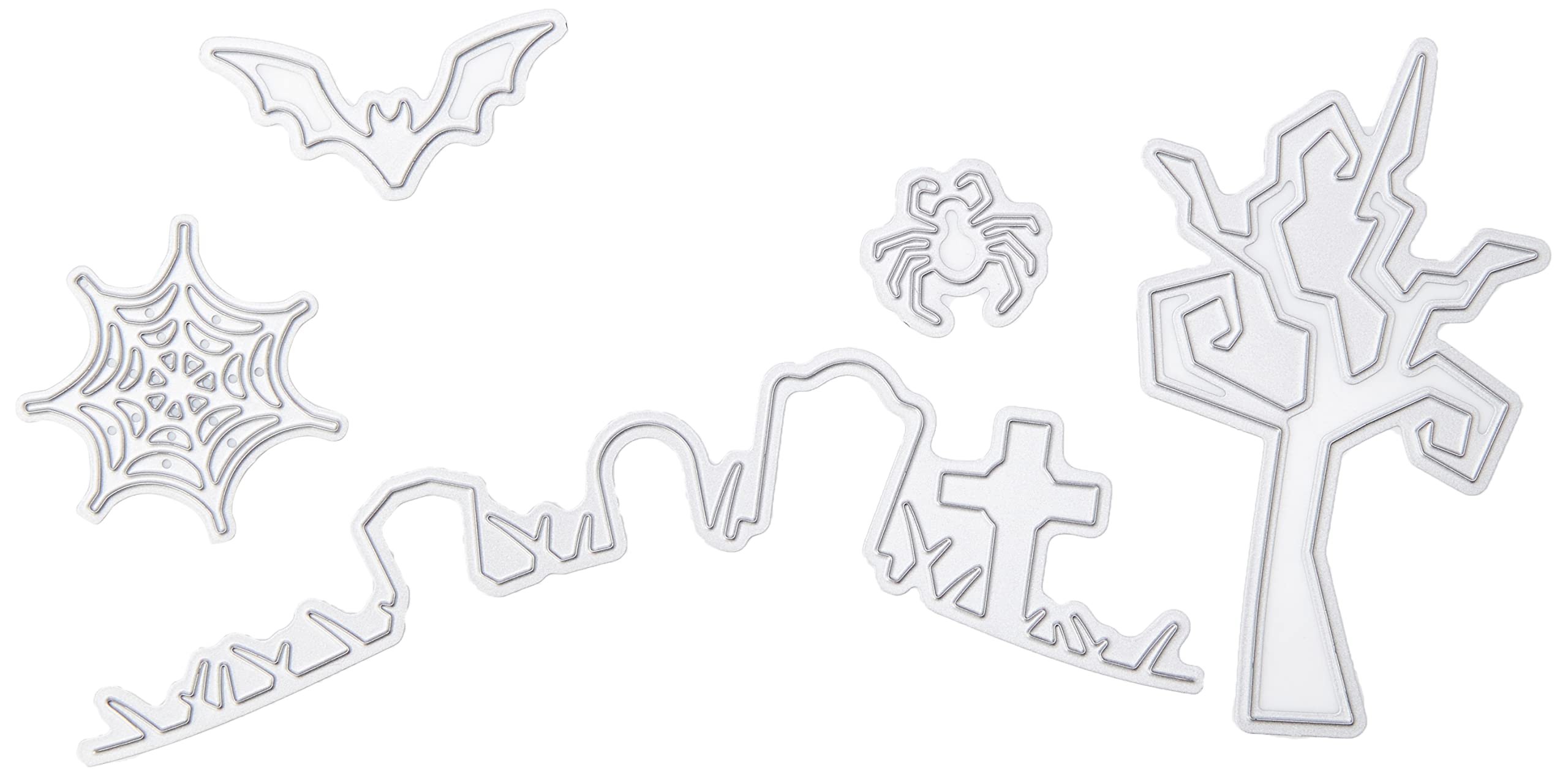 Elizabeth Craft Designs Halloween Scene Die, Metal, Grey, 21.3 x 13.7 x 0.2 cm