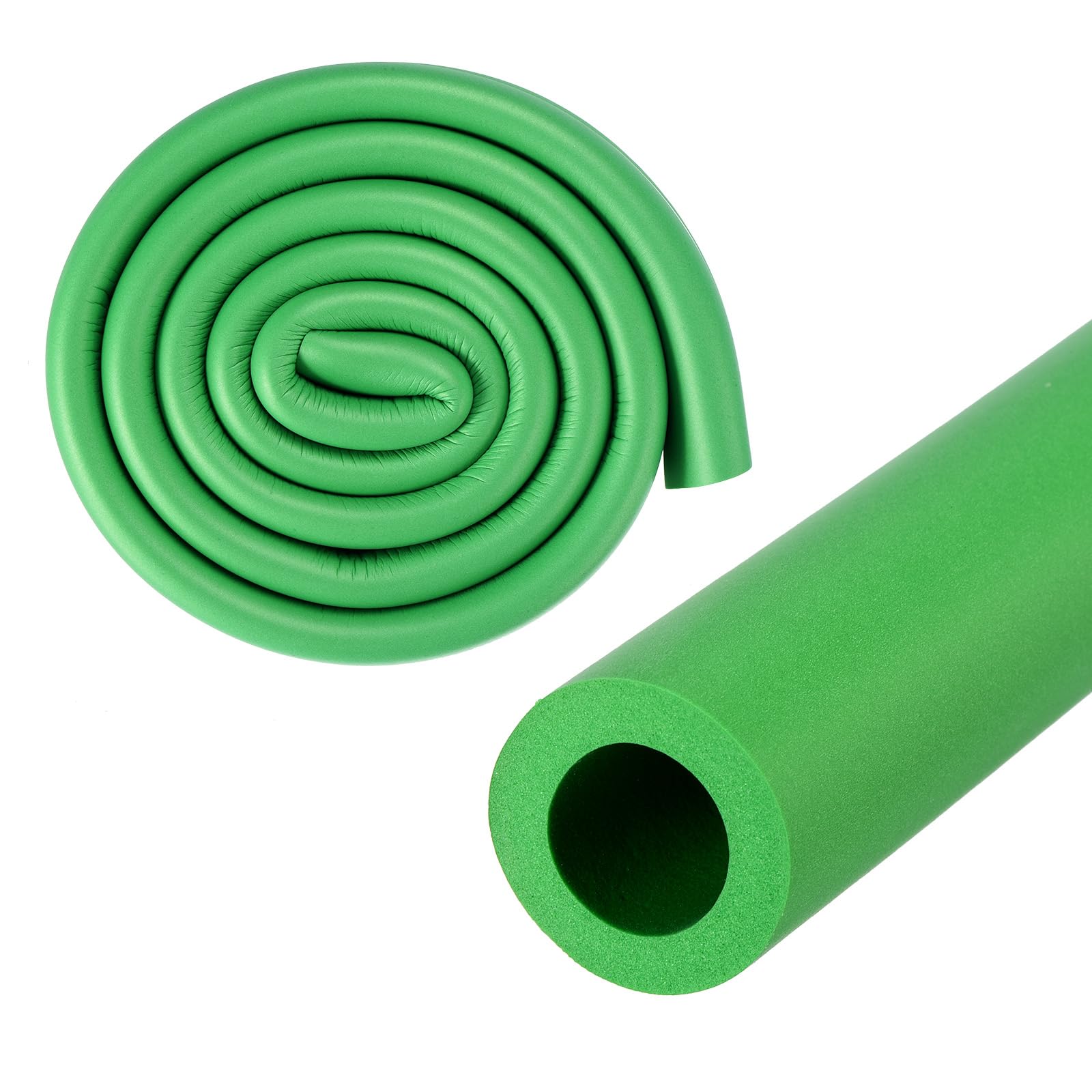 M METERXITY Pipe Insulation Tube, 18mm ID 30mm OD 3.3Ft 1m Length, Soft Flexible Tubing for Handle Grip Support/Guitar Stand/Roof Racks [Green]