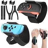 [for Switch 2/1] Wrist Strap for Nintendo Switch 2/ Switch 1/ OLED, Upgraded Case-Friendly Hand Band for Just-Dance 2026 2025 2024, Sports Games for Zumba Burn It Up, Adjustable Joypad for Nintendo Switch 2 & Switch &OLED Joy Controller, Wristband for kids & adults