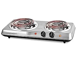OVENTE Electric Countertop Double Burner, 1700W