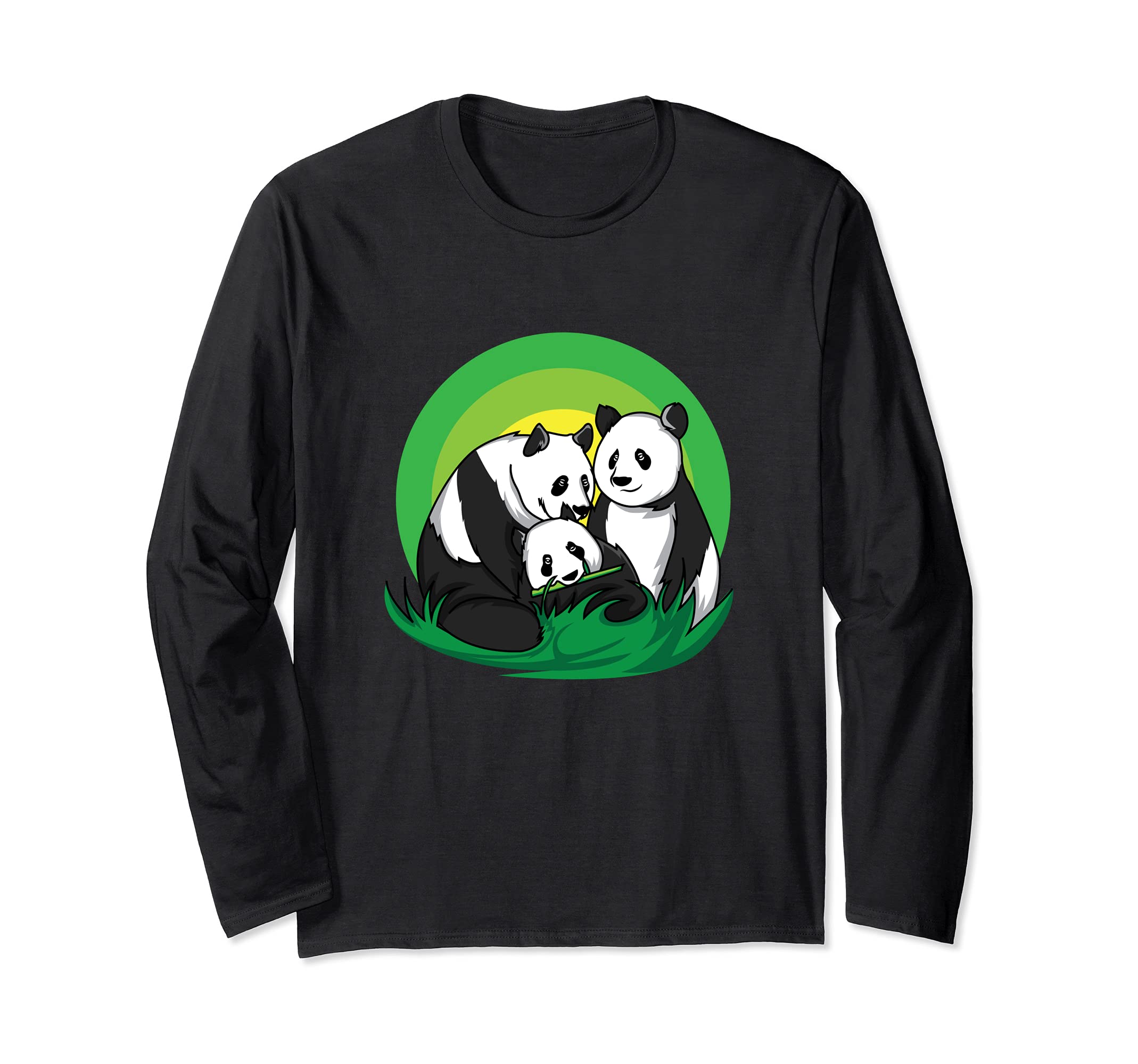 Cute Panda Bears Cuddling I Panda Long Sleeve T-Shirt