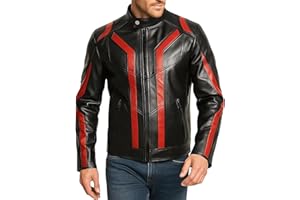 Mens Night Black Halloween Superhero Costume Cosplay Motorcycle Leather Biker Jacket
