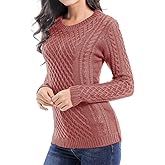 v28 Women Crew Neck Knit Stretchable Elasticity Long Sleeve Sweater Jumper Pullover