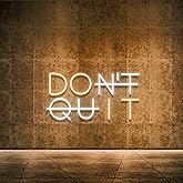 Don't Quit LED Neon Sign for Wall Decor, DO IT Neon Lights Party Decorations, USB Powered Switch Neon Lights lighting adjustable for Office Room, Gym Room, Man Cave, Gamer Room